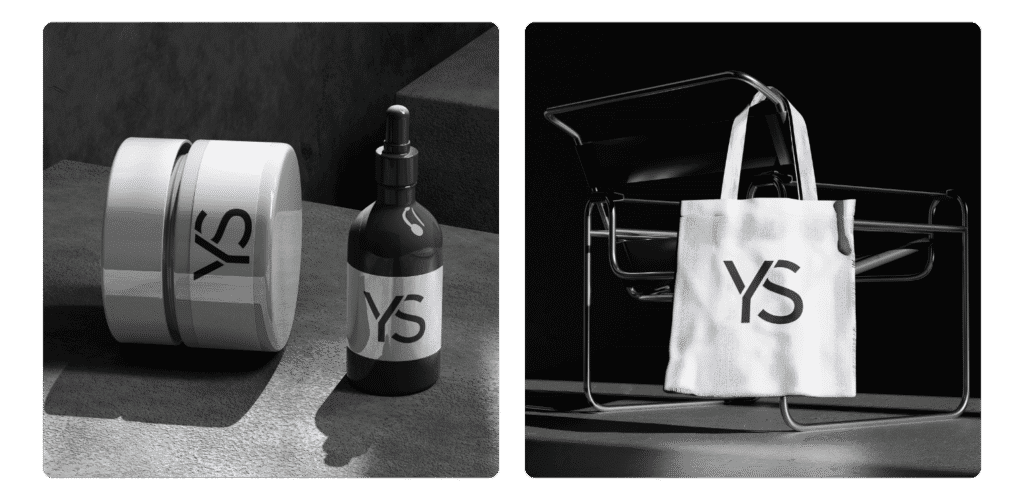 Influencer 21 Branded cosmetic packaging and a tote bag designed by an Influencer Agency in Vietnam, showcasing cohesive lifestyle branding for creators